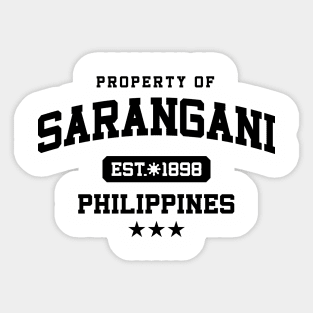 Sarangani - Property of the Philippines Shirt Sticker